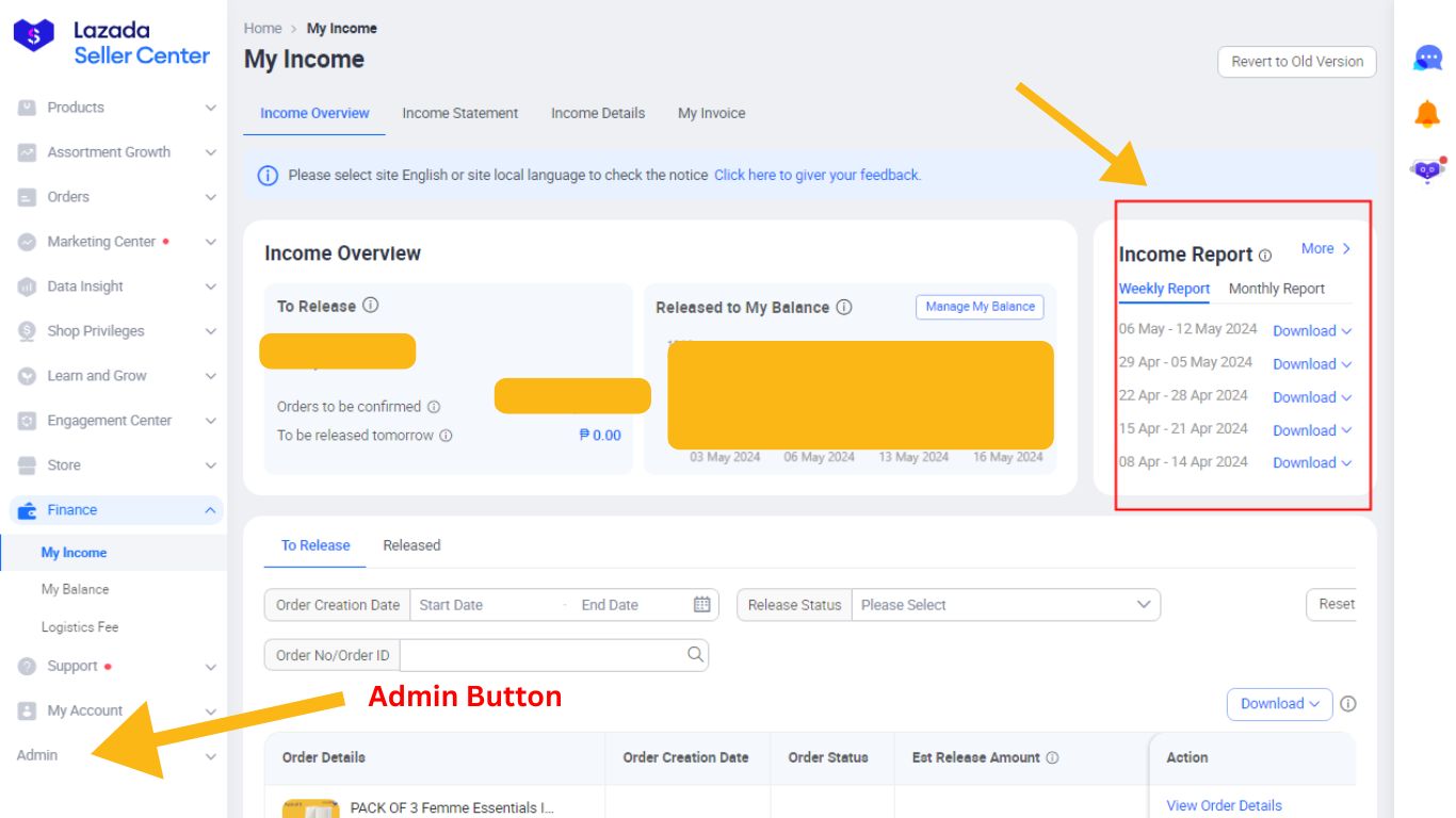 Screenshot from Lazada support agent showing misleading information about downloading official receipt