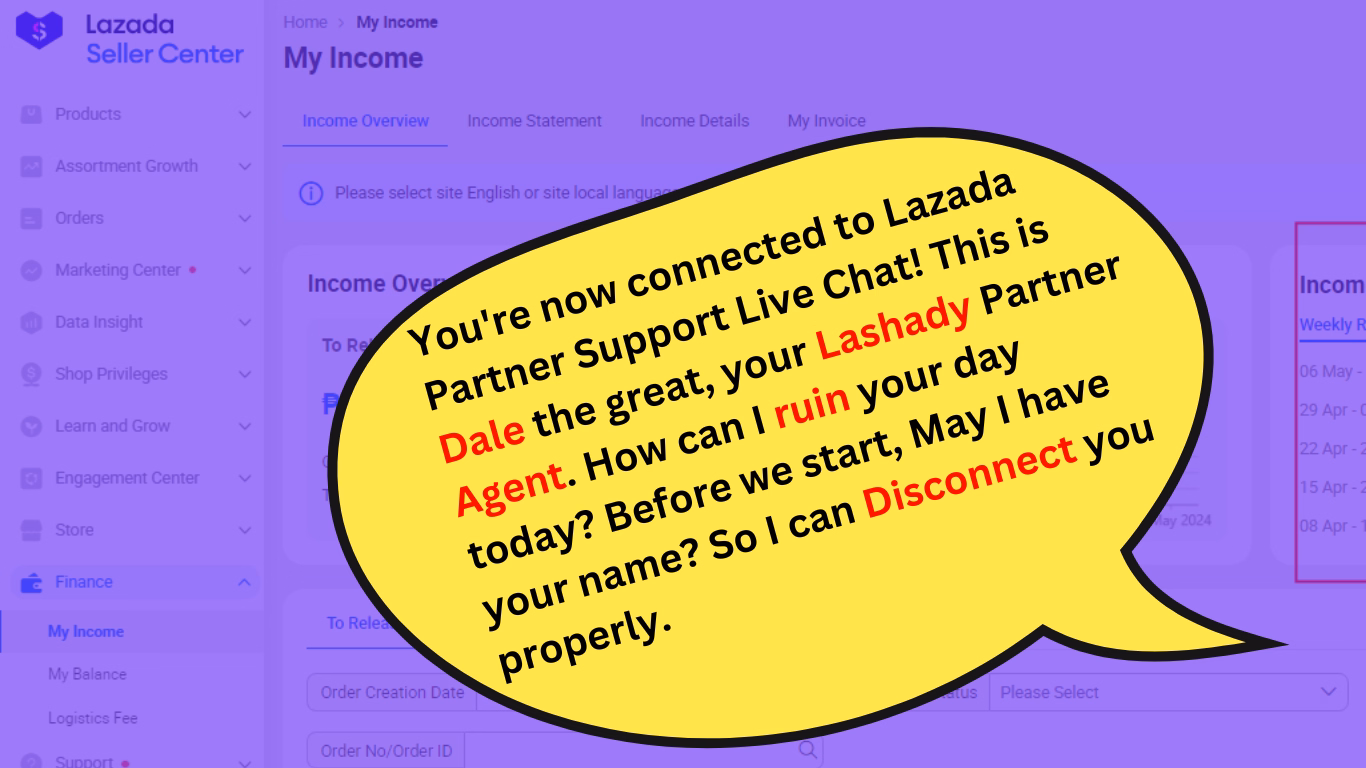 Lazada Partner Support Review