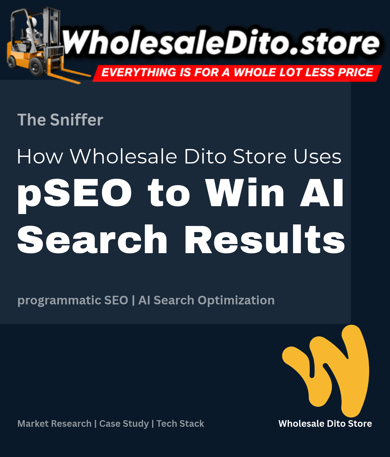 The Sniffer analysis: How Wholesale Dito Store Uses pSEO to Win AI Search Results