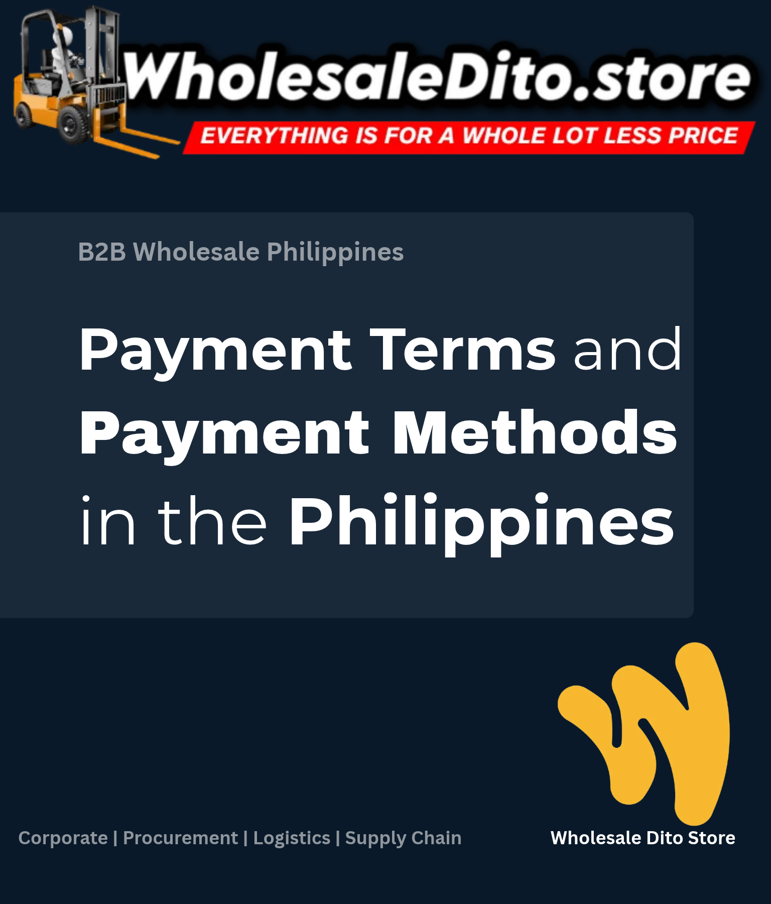 The Sniffer case study banner: Payment Terms and Payment Methods in the Philippines - Wholesale Dito Store