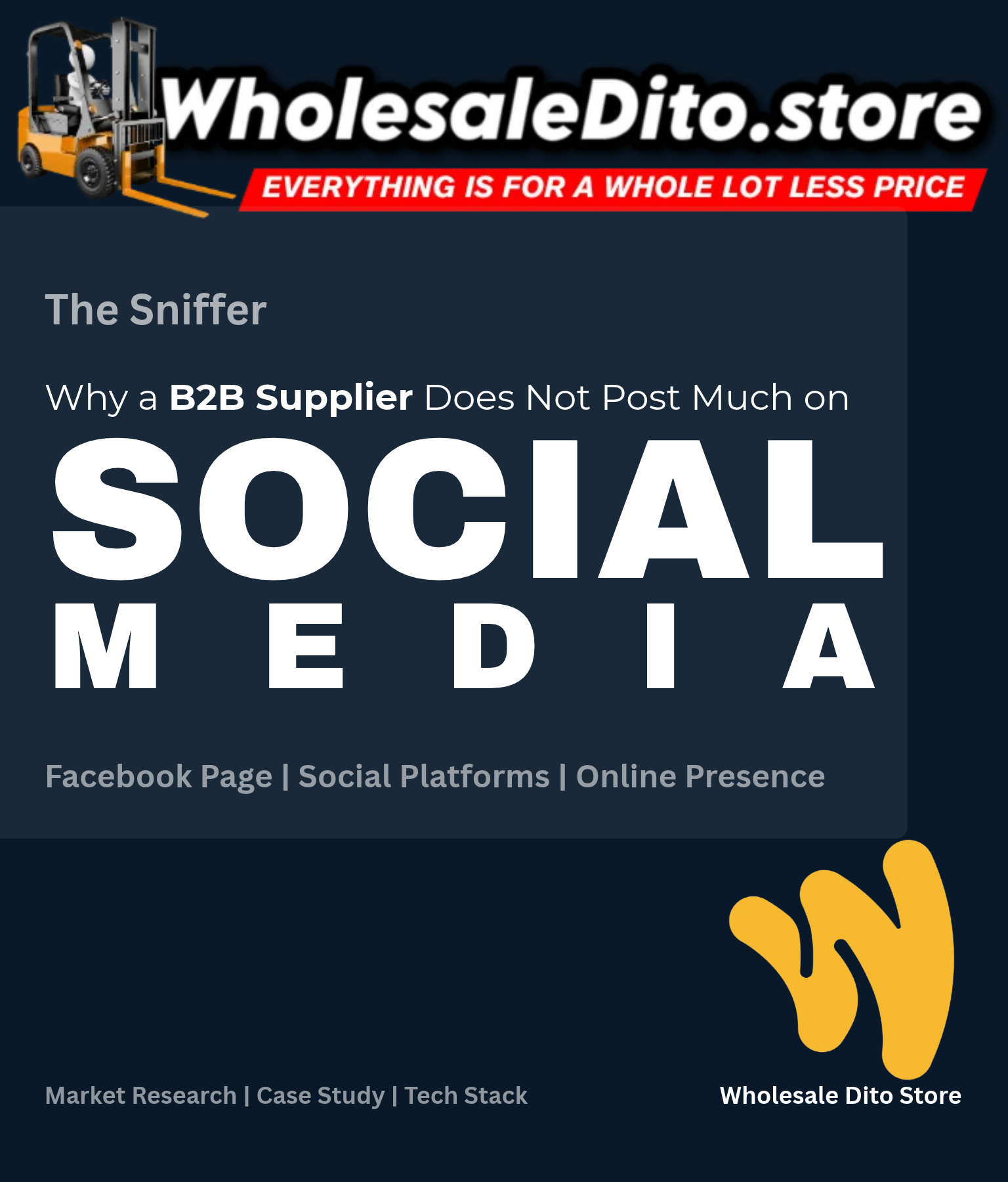 The Sniffer: Why a B2B Supplier Does Not Post Much on Social Media