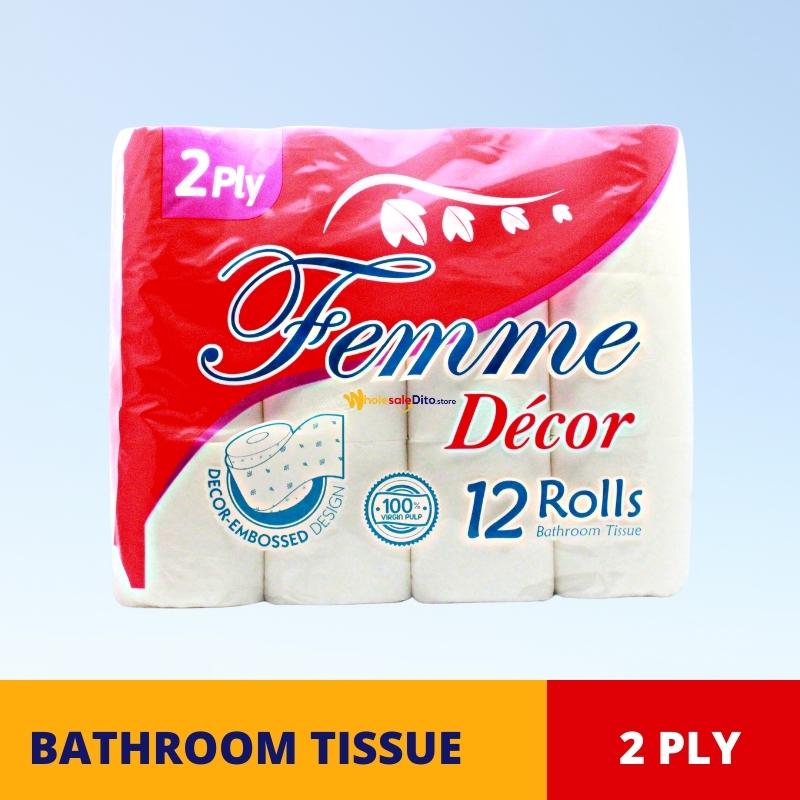 12 Rolls Femme Decor Bathroom Tissue