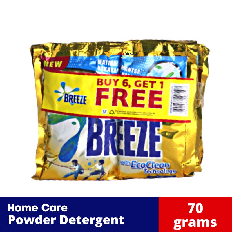 Breeze Powder Detergent Active Bleach 6+1 Free 70g