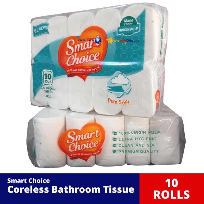 Smart Choice Coreless Bathroom Tissue 10 Rolls