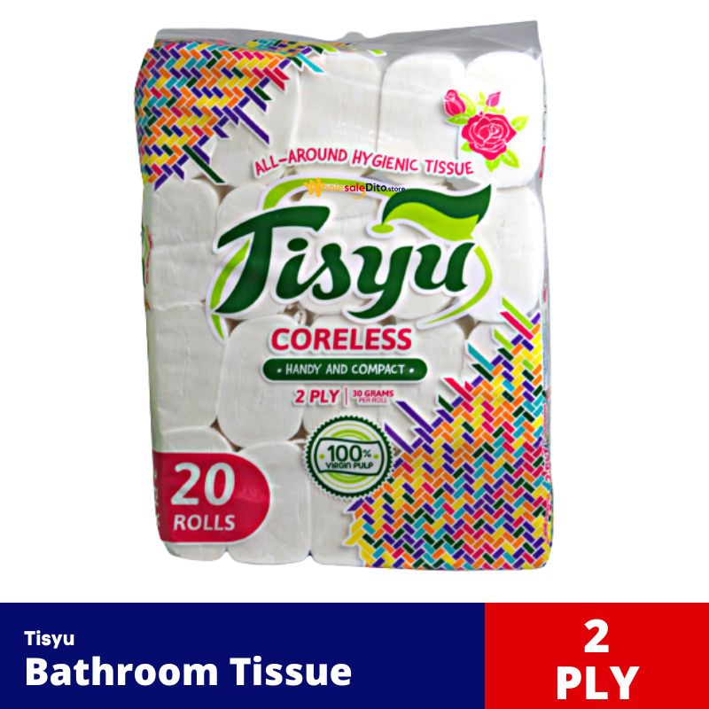 Tisyu Coreless Compact Bathroom Tissue 20 Rolls