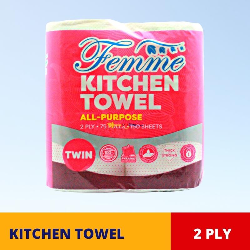 Twin Pack Femme Kitchen Towel All Purpose