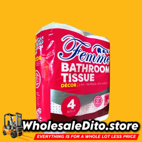 Buy Femme Decor Bathroom Tissue 2 Ply 4 Rolls at Wholesale Price