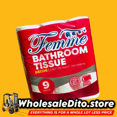 Buy Femme Decor Bathroom Tissue 2 Ply 9 Rolls at Wholesale Price