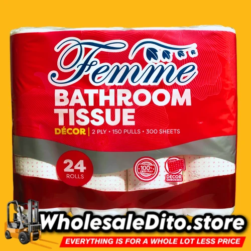 Buy Femme Decor Bathroom Tissue 24 Rolls 2 Ply at Wholesale Price