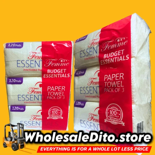 Buy Femme Essentials Interfolded Paper Towel 120 Pulls at Wholesale Price