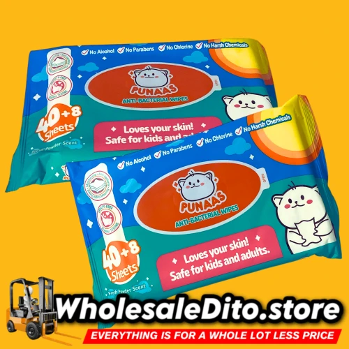 Buy Punaas Anti-Bacterial Wipes Fresh Powder Scent 40+8 Sheets at Wholesale Price