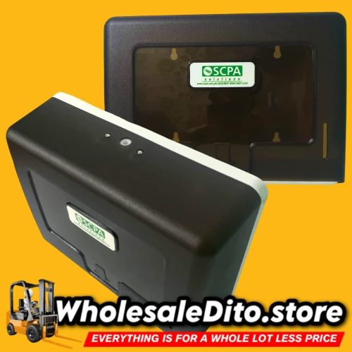 Buy SCPA M-Fold Hand Towel Paper Dispenser Clear Black at Wholesale Price