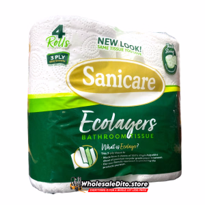 Sanicare Ecolayers Bathroom Tissue 4 Rolls 3 Ply Product Specification