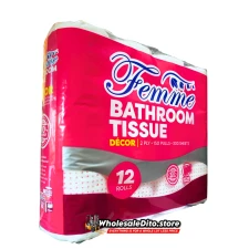 Femme Decor Bathroom Tissue 12 Rolls 2 Ply