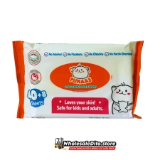 Punaas Anti-Bacterial Fragrance-Free Wipes (40+8 Sheets) Wholesale