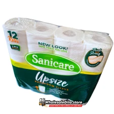 Sanicare Upsize Bathroom Tissue 12 Rolls Wholesale