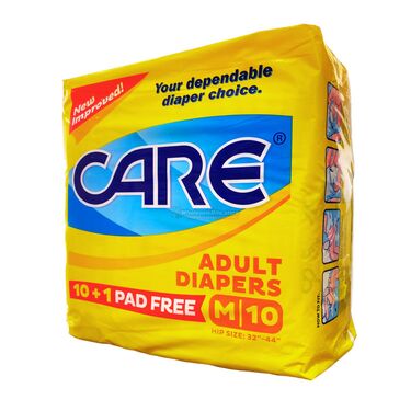 Care Adult Diapers Medium 10 Plus 1 Pad Free