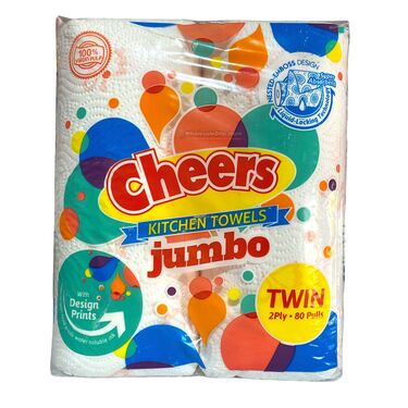 Cheers Jumbo Kitchen Towel Twin Pack