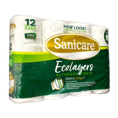 Sanicare Ecolayers Bathroom Tissue 3 Ply