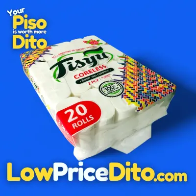 Tisyu Coreless Bathroom Tissue 20 Rolls 2-Ply 100% Virgin Pulp