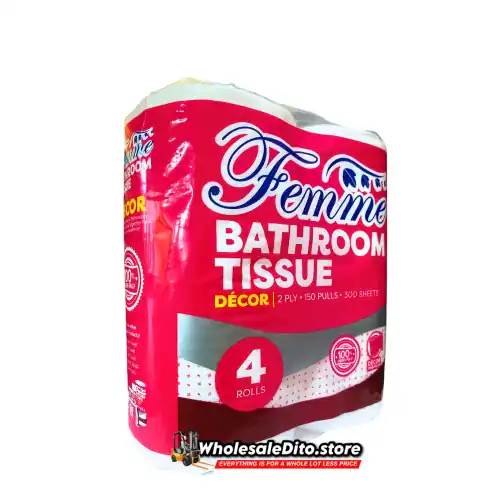 Femme Decor Bathroom Tissue 2 Ply 4 Rolls