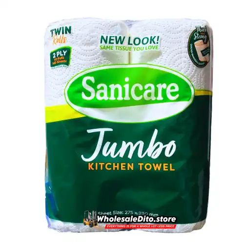 Sanicare Jumbo Kitchen Towel Twin Pack 2 Ply